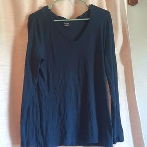 Ana Blue long sleeve v neck  *BOGO*